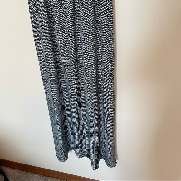 Collective Concepts Blue Geometric Print High Neck Maxi Dress - Picture 3 of 7